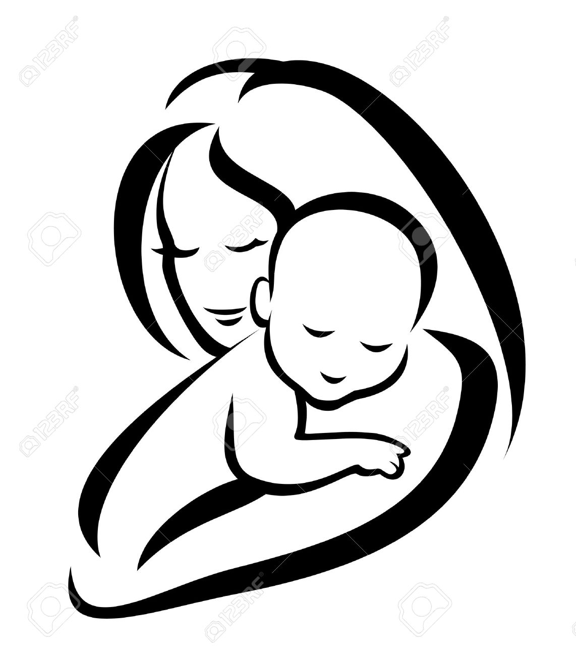 22398385-mother-and-baby-symbol